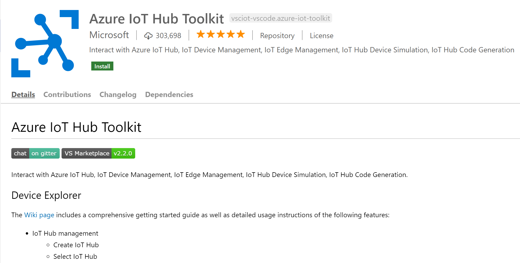 VS Code, IoT Hub Toolkit